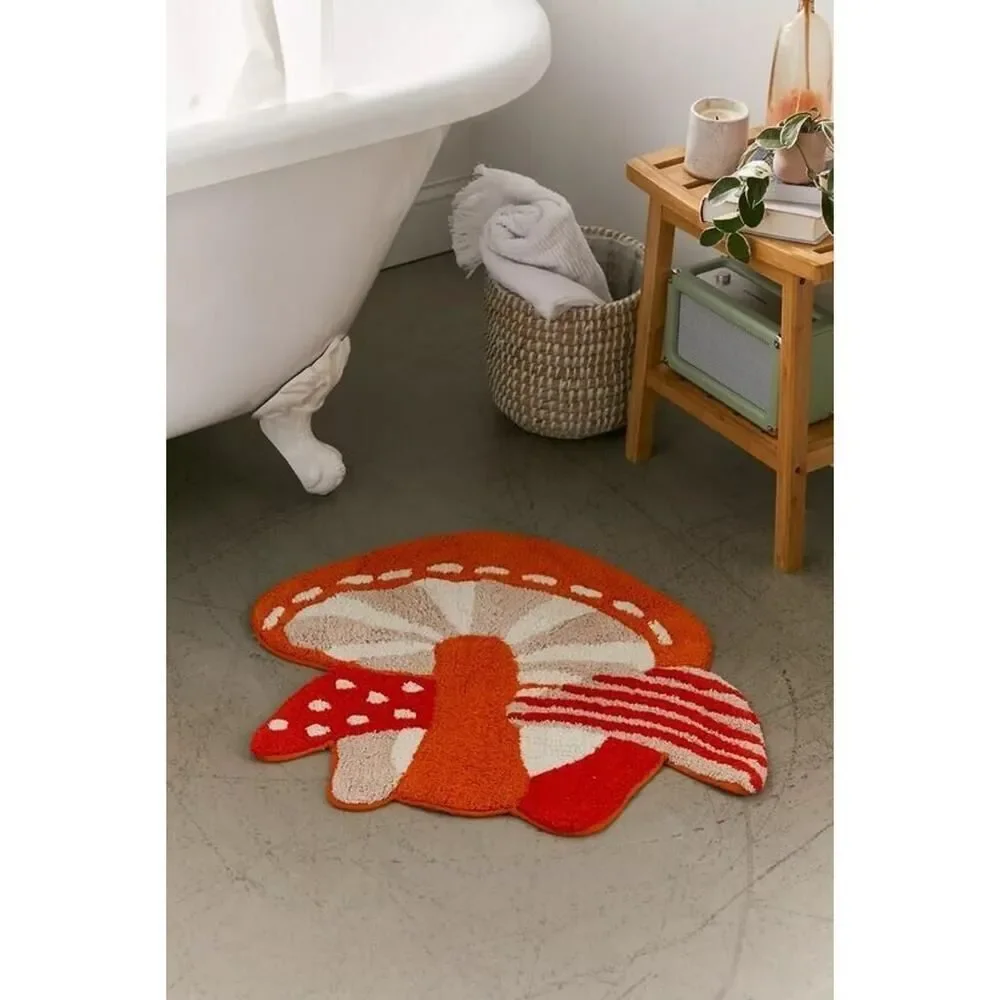 New Urban Outfitters Urban Home Mushroom Tutted Shag Bath Mat